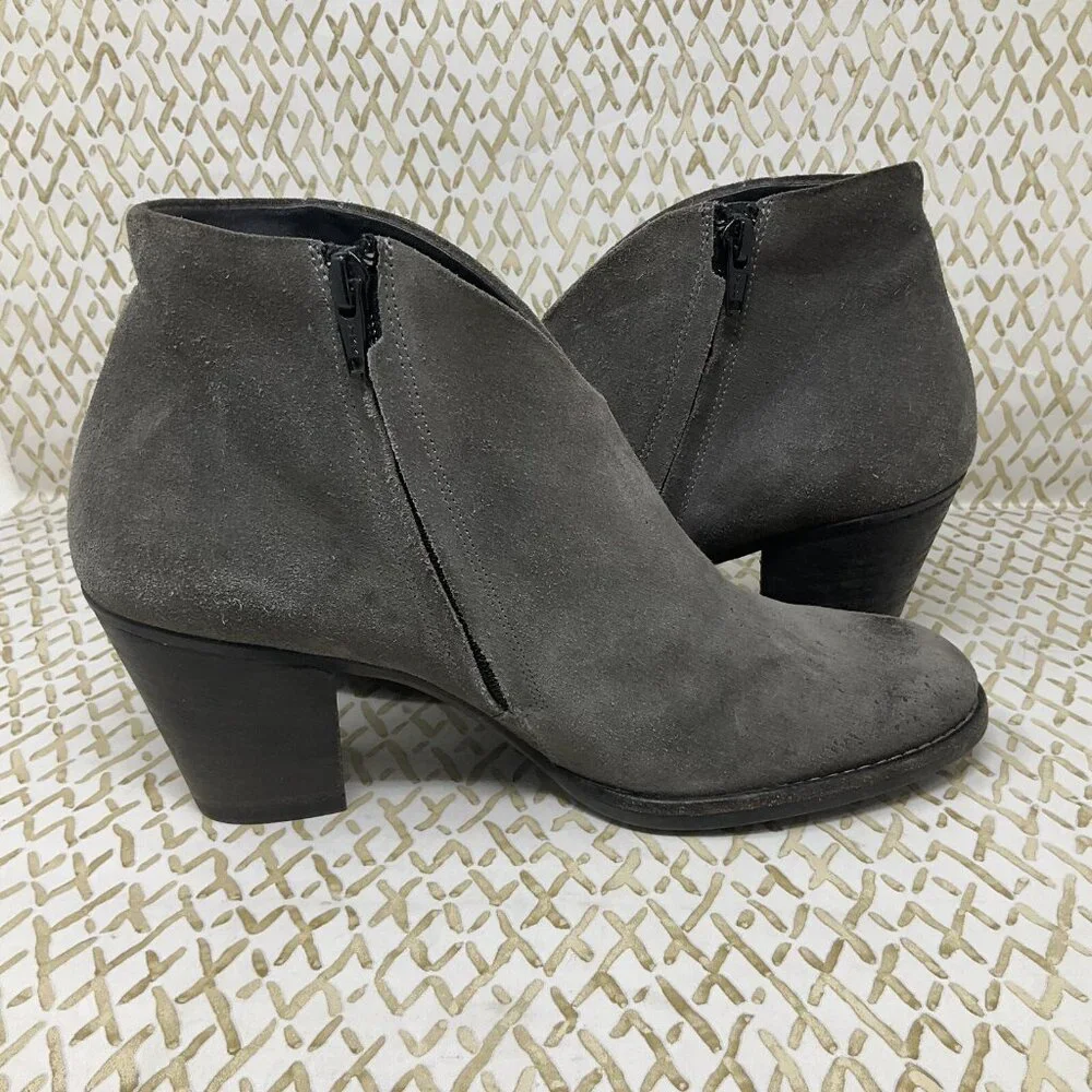 PAUL GREEN Gray Suede DELGADO Ankle Booties Leather Boots Size UK‎ 5 US 7.5